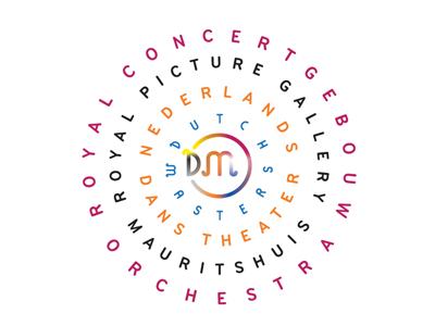 Dutch Masters Foundation logo with the names of its cultural partner organizations arranged around a central monogram.